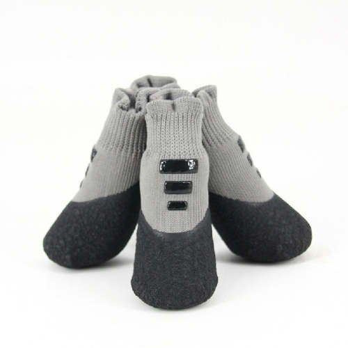 Waterproof and non-slip non-straight dog shoes