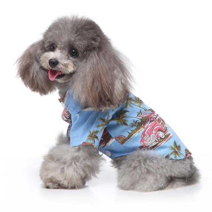 pet beach print shirt