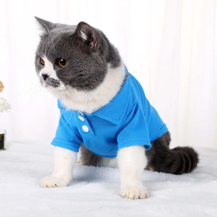 Spring and summer new puppy shirt cat dog shirt pet polo shirt short sleeve dog T-shirt