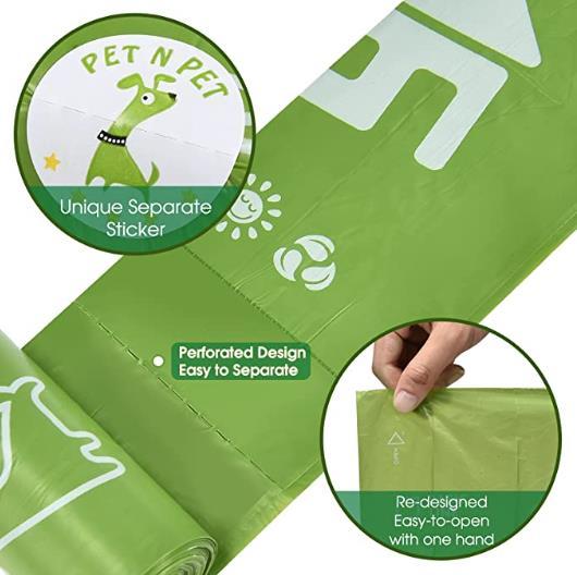 1-15Roll Pet Dog Poop Bags Dispenser Collector Garbage Bag Puppy Cat Pooper Scooper Bag