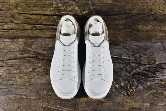 Alexander McQUEEN Oversized Sneaker White Smooth Calf Leather Patchouli Suede Heel