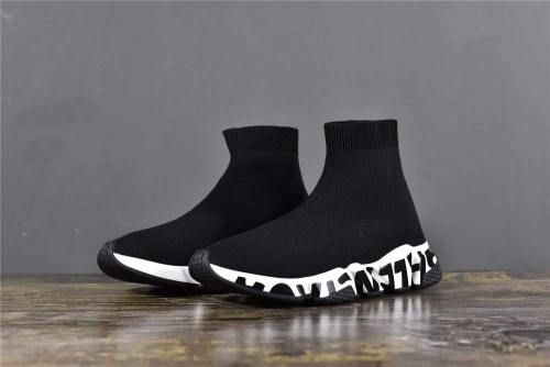 Balenciaga Speed Graffiti Trainers Black White