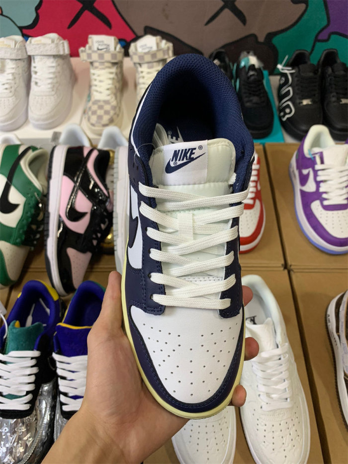 Nike Dunk Low Medium White Navy Blue