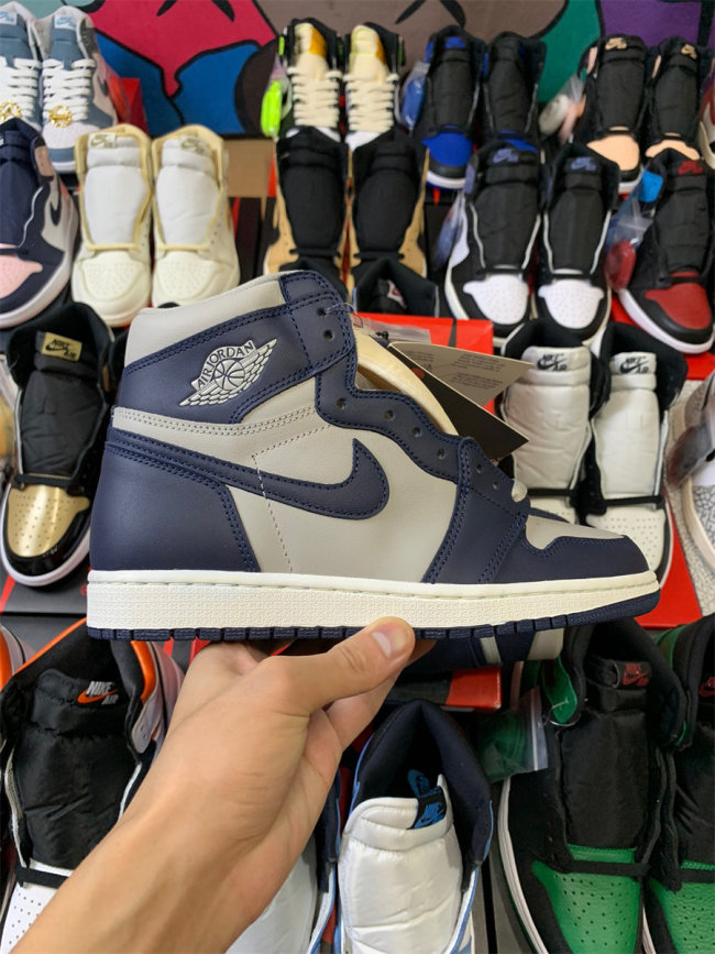 Jordan 1 Retro High 'Gerorge Town' Gray Navy Blue