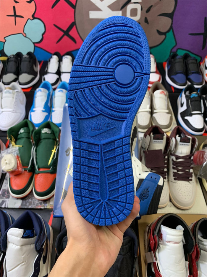 Fragment Design x Jordan 1 Retro High Blue Black TS SP