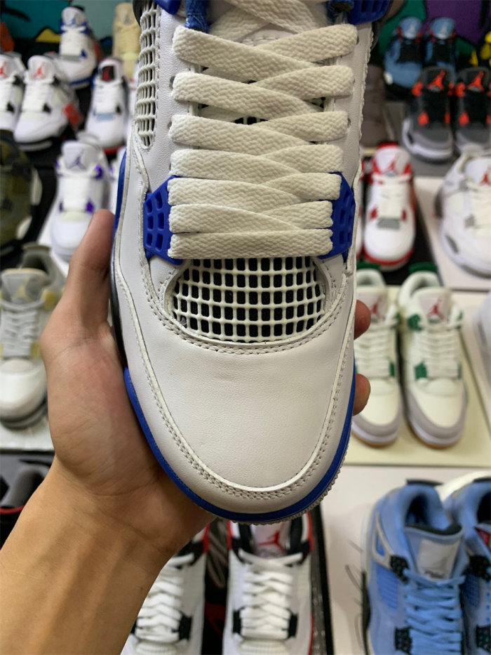 Air Jordan 4 Retro Motosports White Blue