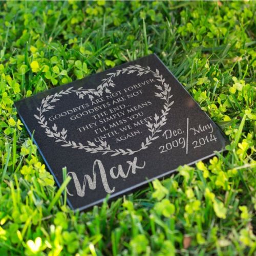 personalized-memorial-pet-stone-granite---goodbyes-are-not-the-end-engraved-headstone-7