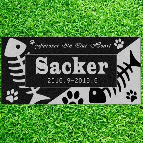 personalized-memorial-stone-plaque-for-cats---durable-water-proof-pet-headstone--garden-grave-marker---fish-bone