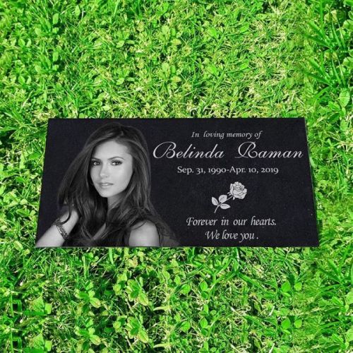 personalized-memorial-stone-plaque-with-your-photo-for-human---durable-water-proof---garden-grave-marker