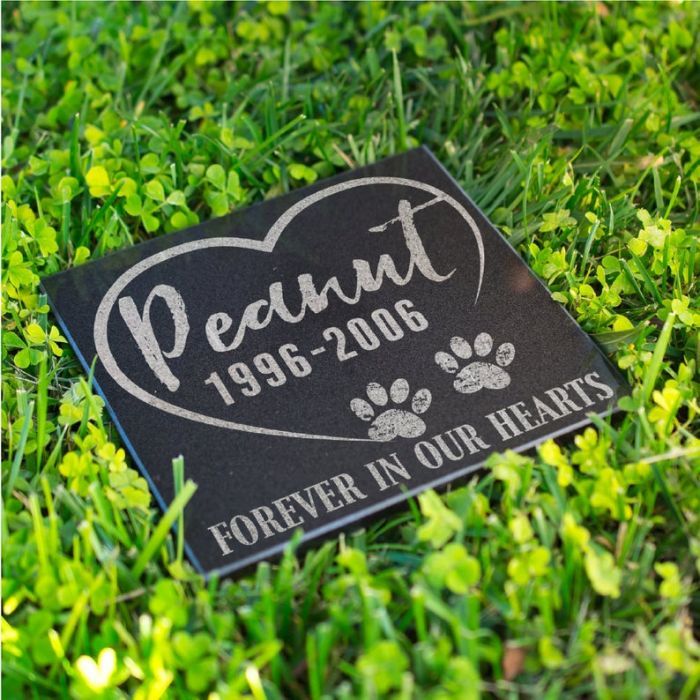 personalized-memorial-pet-stone-granite---forever-in-our-hearts-engraved-headstone