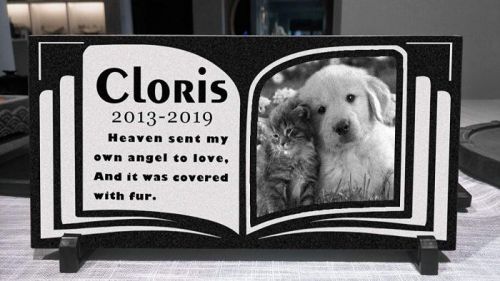 personalized-pet-memorial-stone-granite---engraved-grave-marker-with-custom-picture---flip-book