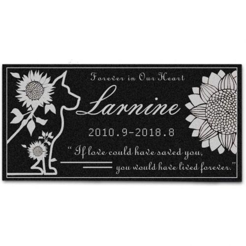 personalized-memorial-stone-plaque-for-dogs---durable-water-proof-pet-headstone--garden-grave-marker---dog-and-sunflower