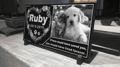 personalized-pet-memorial-stone-granite---engraved-grave-marker-with-custom-picture---wreath