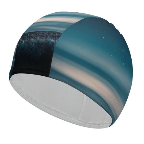 Swimming Cap Grafixart Aurora Borealis Night Sky  Landscape Starry Sky Elastic,suitable for long and short hair