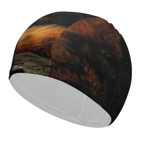 Swimming Cap  Pet Wallpapers Pictures Panda Cat Images Wood Roux Free Wildlife Lesser Elastic,suitable for long and short hair