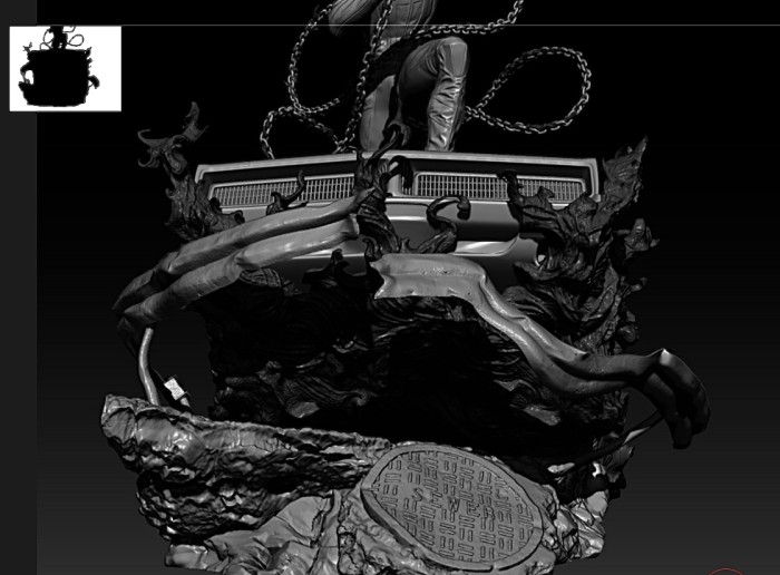 PREORDER SDZ studio Ghost Rider /4 scale Polystone statue TV series Version Intention money