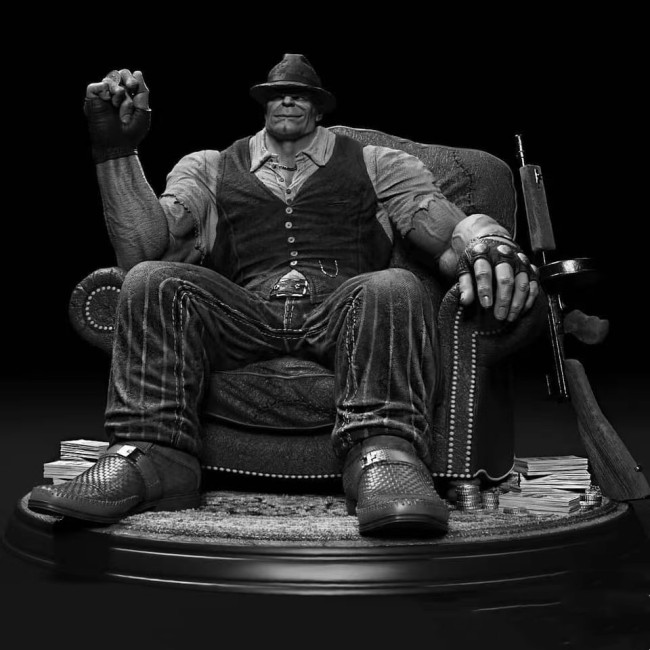 SDZ custom MR Fixit S001 Marvel Joe Fixit Hulk 1/4 scale Polystone statue Black white limited 20PCS