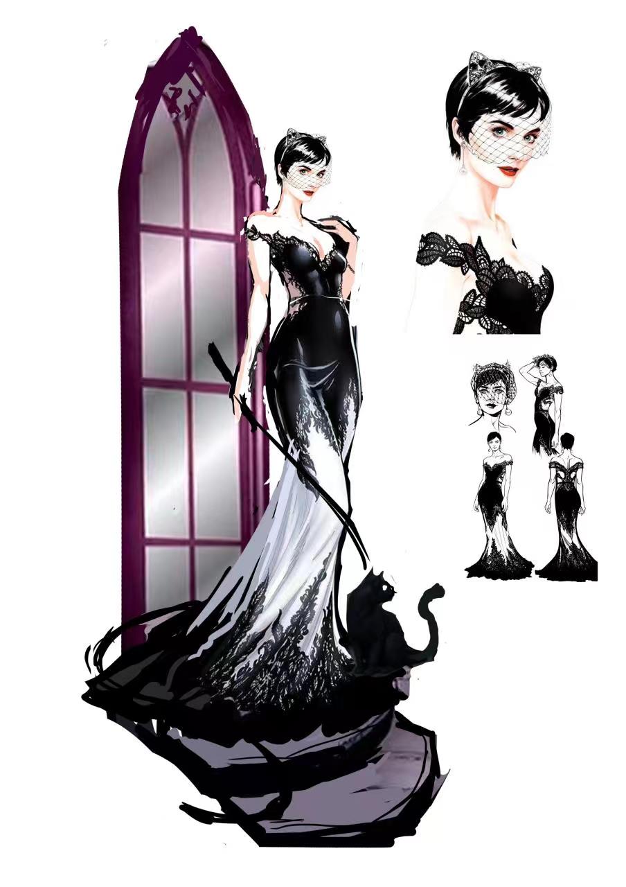 catwoman prom dress 27 Catwoman: Wedding Dress ideas