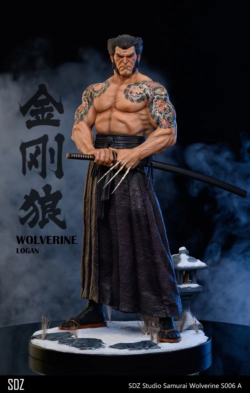 In stock Marvel X-Men SDZ studio Logan samurai Wolverine 1/4