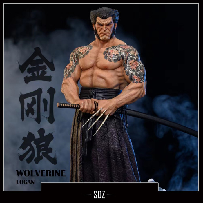 sell out exhibit  Marvel X-Men SDZ studio Logan samurai Wolverine 1/4 Scale Statue Polystone figure