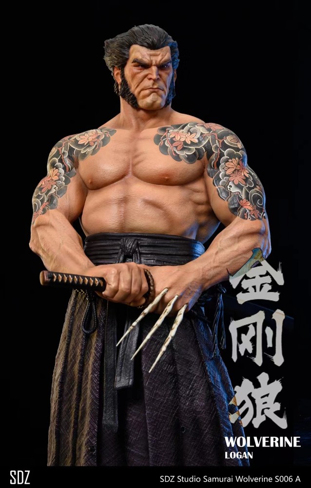 sell out exhibit  Marvel X-Men SDZ studio Logan samurai Wolverine 1/4 Scale Statue Polystone figure