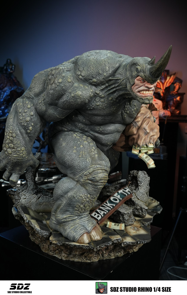 In stock  SDZ STUDIO Rhino 1/4 SIZE Full statue Polystone