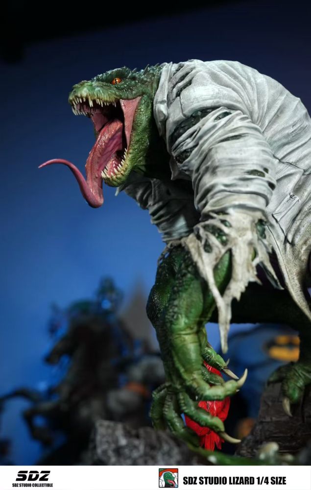 Sales concluded   SDZ STUDIO  Curtis Connors Lizard 1/4 SIZE Full statue Polystone