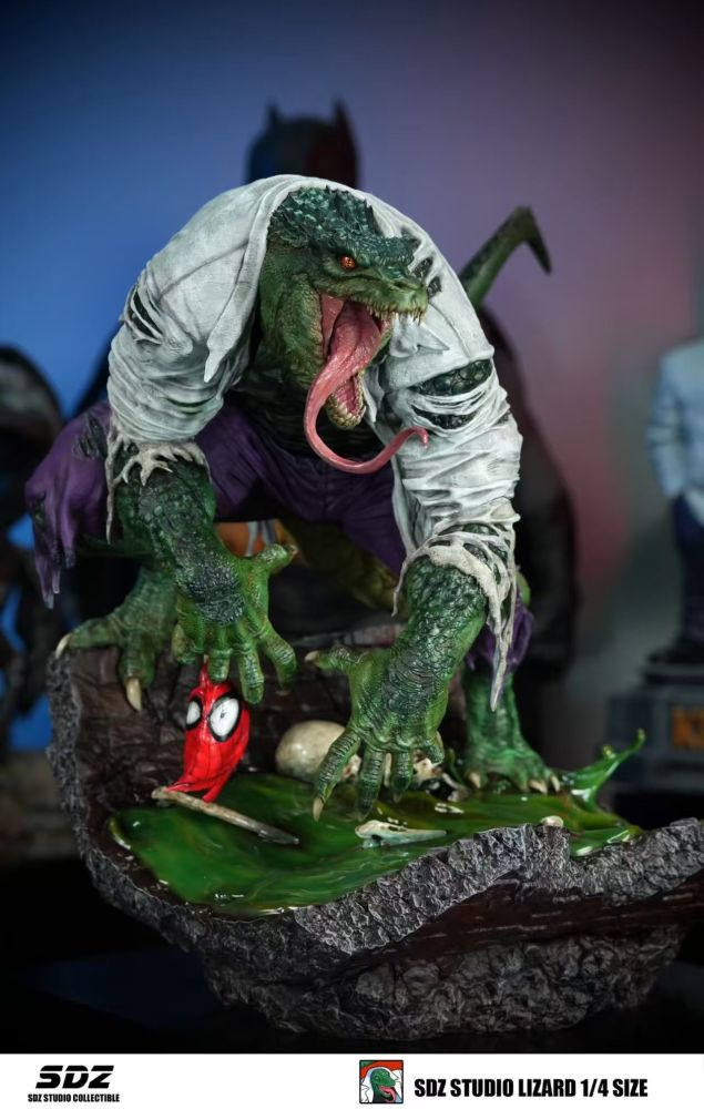 Sales concluded   SDZ STUDIO  Curtis Connors Lizard 1/4 SIZE Full statue Polystone