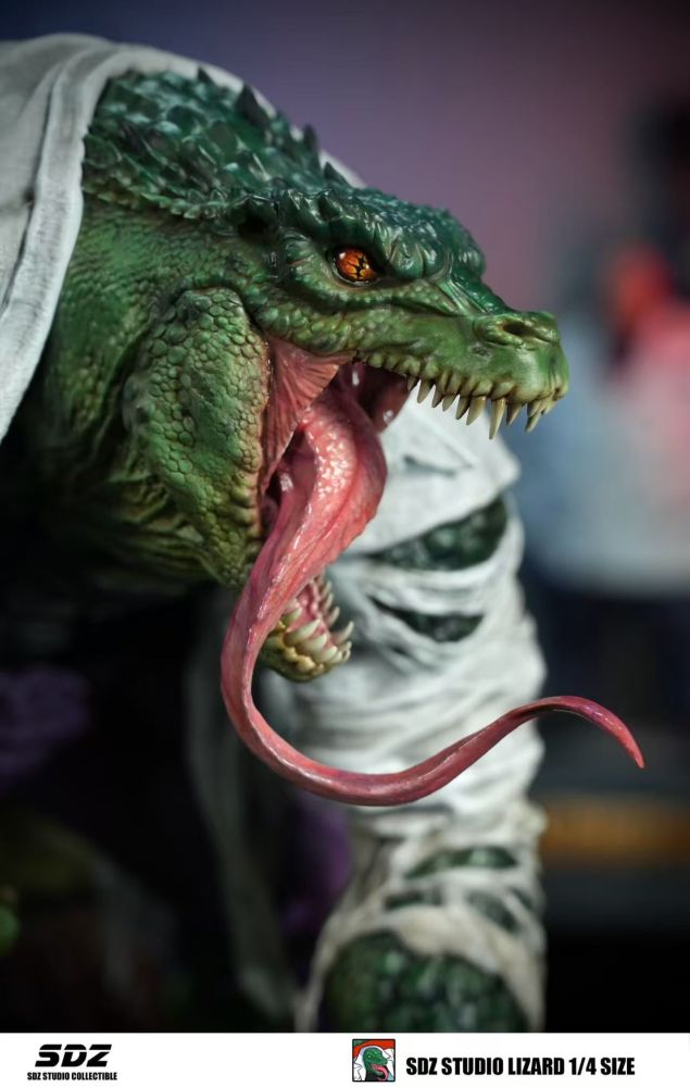 Sales concluded   SDZ STUDIO  Curtis Connors Lizard 1/4 SIZE Full statue Polystone