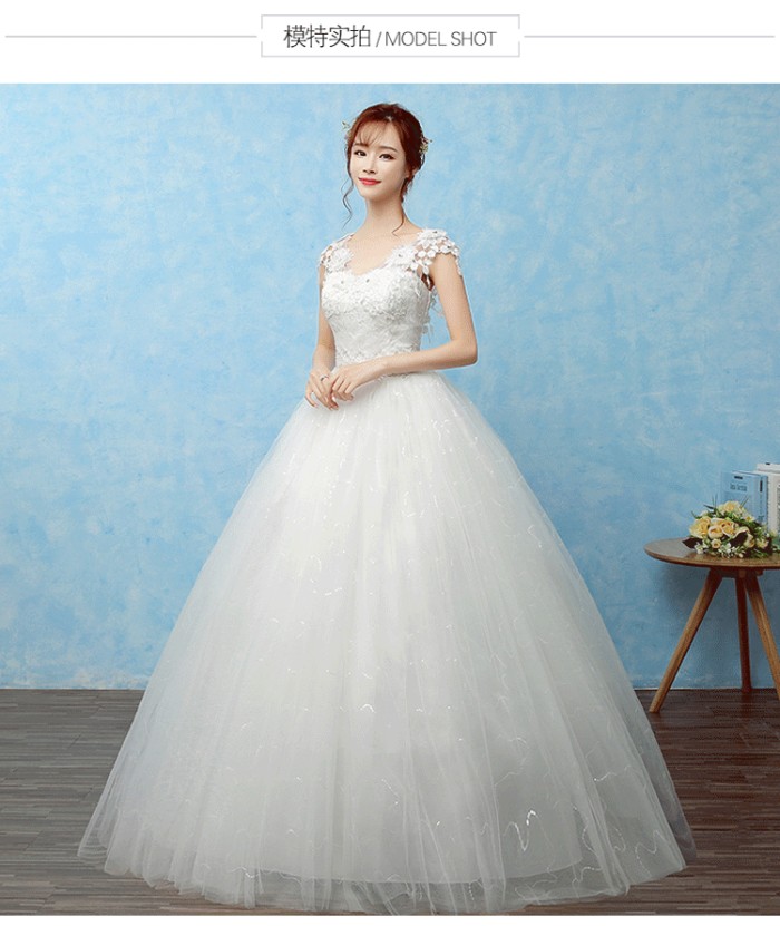 Wedding dress Bride matching shoulder lace slimming large size red shoulder simple slim style new