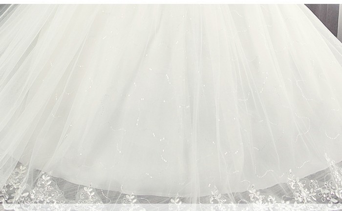 Light sen wedding dress bride wedding shoulder slim slim new line to the princess dream bride