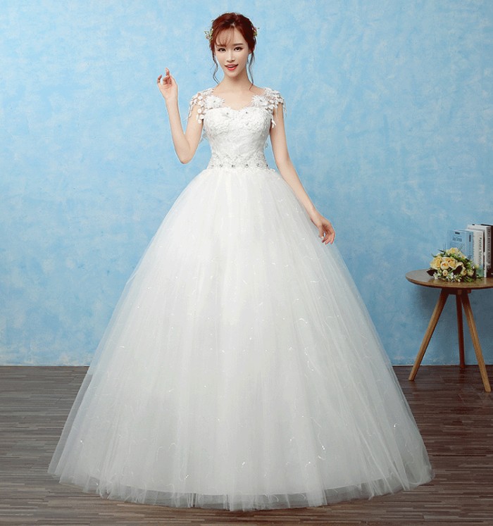 Wedding dress Bride matching shoulder lace slimming large size red shoulder simple slim style new