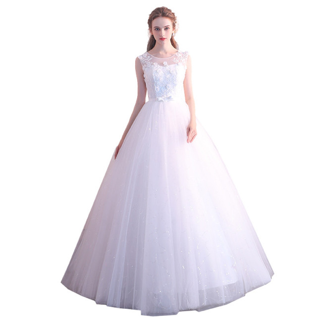 Wedding dress new Korean version of the bride married qidi princess simple pregnant women high waist size slim slim