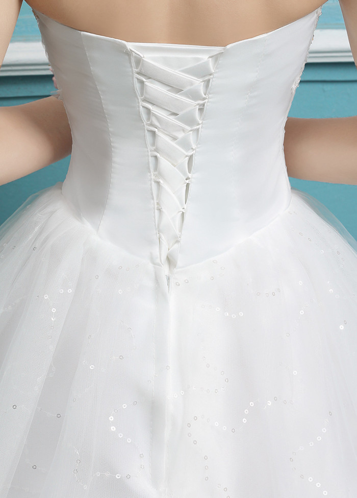 Wedding dress new summer bride strapless ground Korean style simple studio slim big size slimming