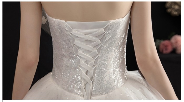 French wedding dress new bride starry sky contracted Sen department super fairy dream breast