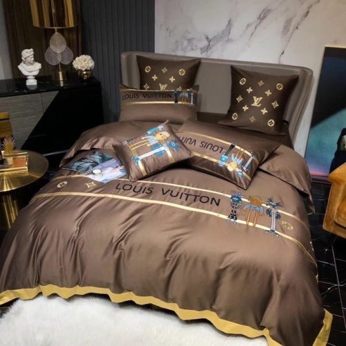 ルイヴィトン寝具カバーコピー 大人気2022新品 Louis Vuitton 寝具カバー綿１０ ０％ 4点セット