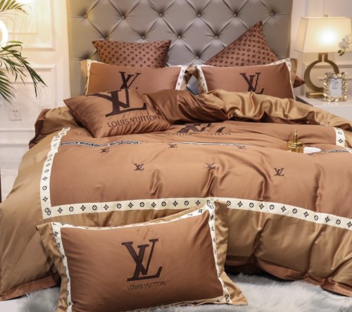 ルイヴィトン寝具カバーコピー 2022新品注目度NO.1 Louis Vuitton 寝具カバー綿１０ ０％ 4点セット