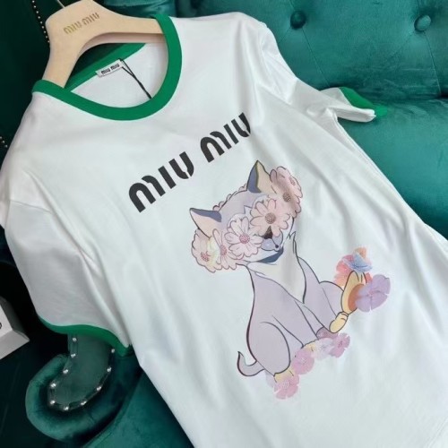 ミュウミュウ服コピー 定番人気2022新品 MIUMIU レディース 半袖Tシャツ