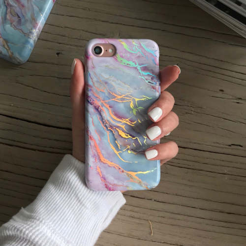 Holo Moonstone Marble iPhone Case