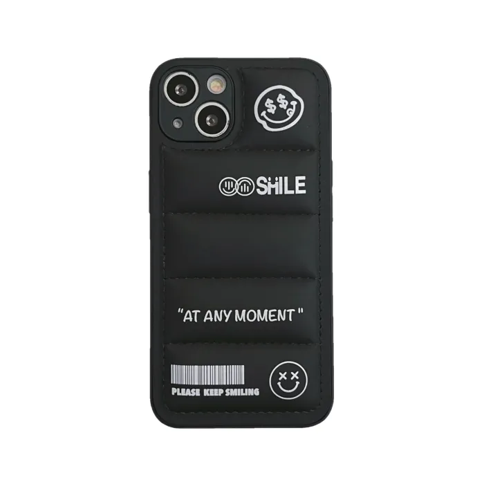 Puffer iPhone Case & smiley face style