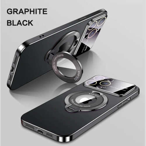 Ring Stand Lens Cover Magnetic iPhone Case