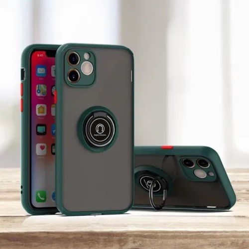 iPhone Case Ring Stand Holder Back Matte Cover