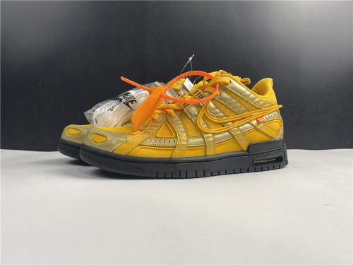 Free shipping from maikesneakers OFF-WHITE x Nike Air Rubber Dunk “University Gold” CU6015-100