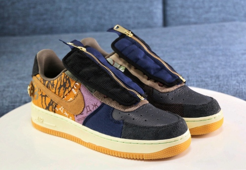 Free shipping from maikesneakers Nike Air Force 1 x Travis Scott Cactus Jack 2019
