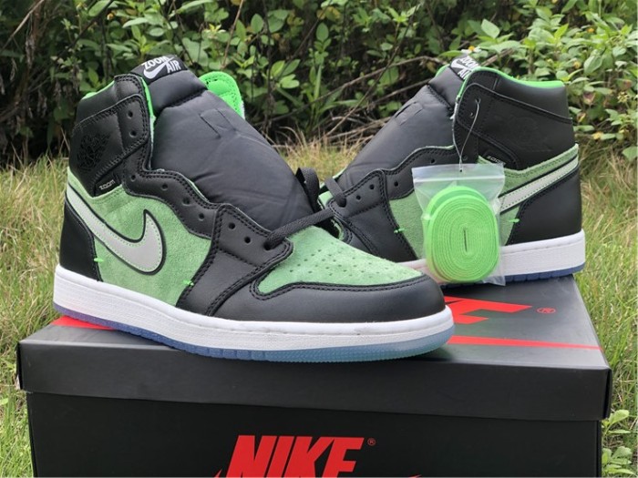 Free shipping maikesneakers Air Jordan 1 High Zoom “Rage Green” CK6637-002