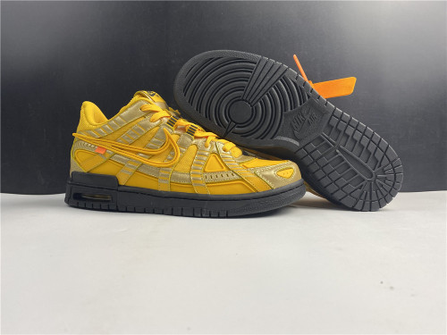 Free shipping from maikesneakers OFF-WHITE x Nike Air Rubber Dunk “University Gold” CU6015-100
