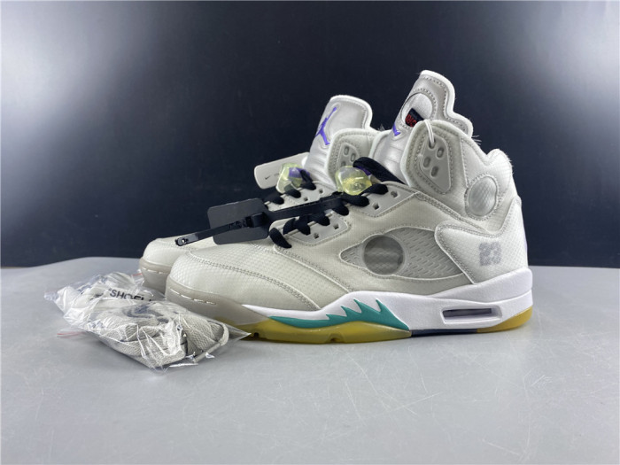 Free shipping maikesneakers Air​ Jordan 5 x​off white ow 3M CT8480-105