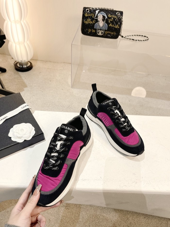 Free shipping maikesneakers Women C*hanel Top Sneaker