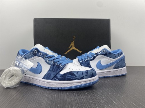 Free shipping maikesneakers Air Jordan 1 Low Washed Denim DM8947-100