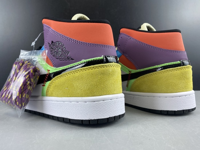 Free shipping maikesneakers Jordan 1 Mid SE Multi-Color CW1140 100
